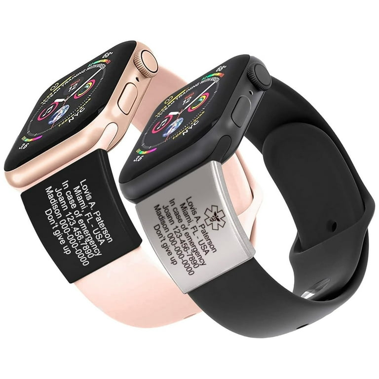 Alert ID for Watch Band Laser Engraved Watch Safety Plate