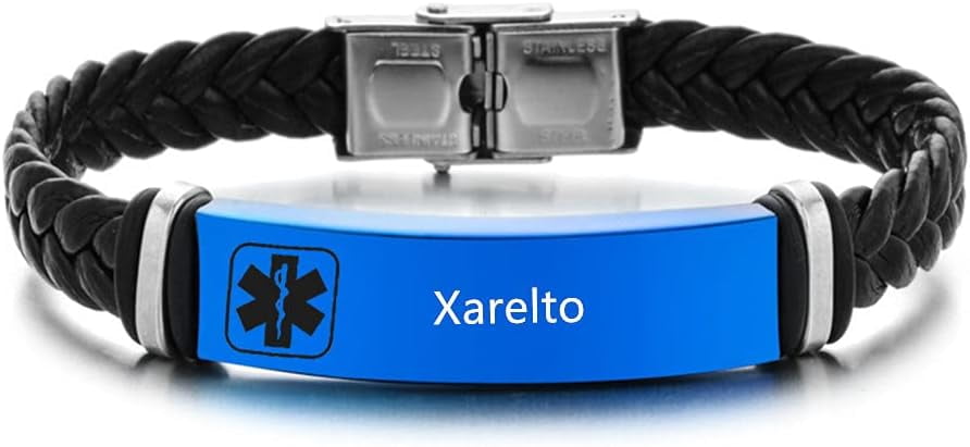 ZKXXJ Medical Alert ID Bracelet - Adjustable Silicone & Stainless Steel Emergency Bracelet - View #6