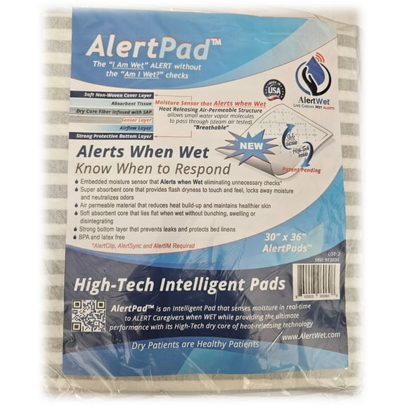 AlertPad Pack for Live Incontinence Monitoring