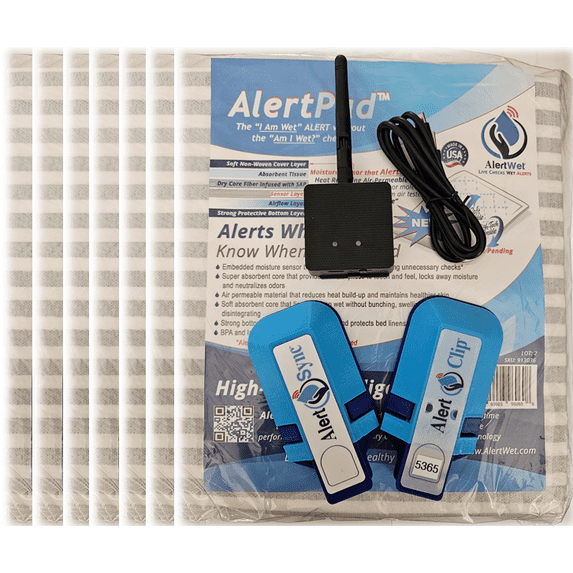 AlertWet® System Starter Kit for Live Incontinence Monitoring