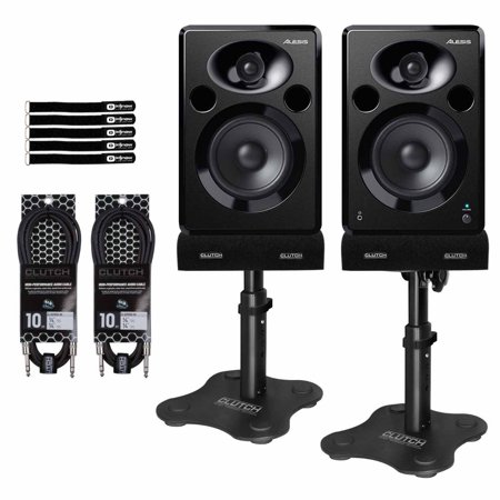 Alesis Elevate 5 MKII 5" 80W Powered Desktop Studio Monitors with Desktop Monitor Stands Package