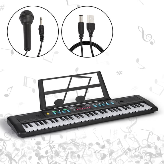 Alesis Melody 61 Microphone and Music Stand,Keyboard and microphone,for Beginners