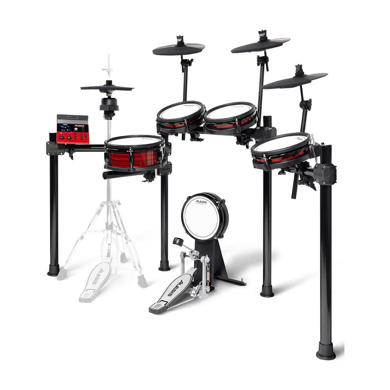 Alesis NITRO ULTIMATE 9-Piece Professional Electronic Drum Kit with Stand-Mounted Hi-Hat & Bluetooth
