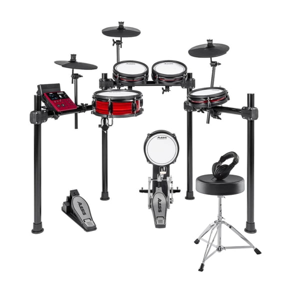 Alesis Nitro Pro 8-Piece Electronic Drum Set with Throne and Headphones Bundle