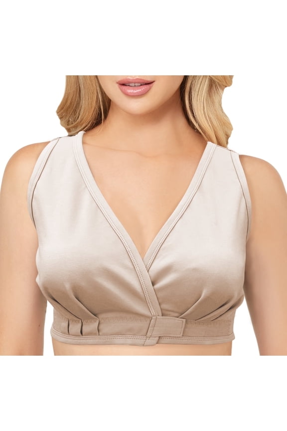 Adaptive Bra with Easy-On Velcro Closure Nude