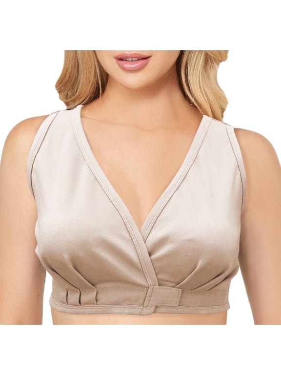 Adaptive Bra with Easy-On Velcro Closure Nude