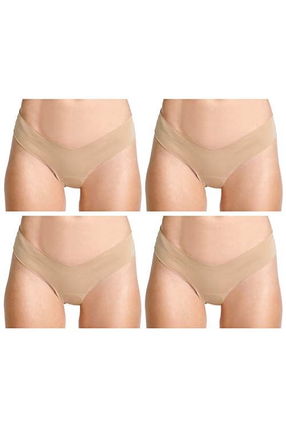 Camel Toe Cover Thong (Large, Nude-4Pack)