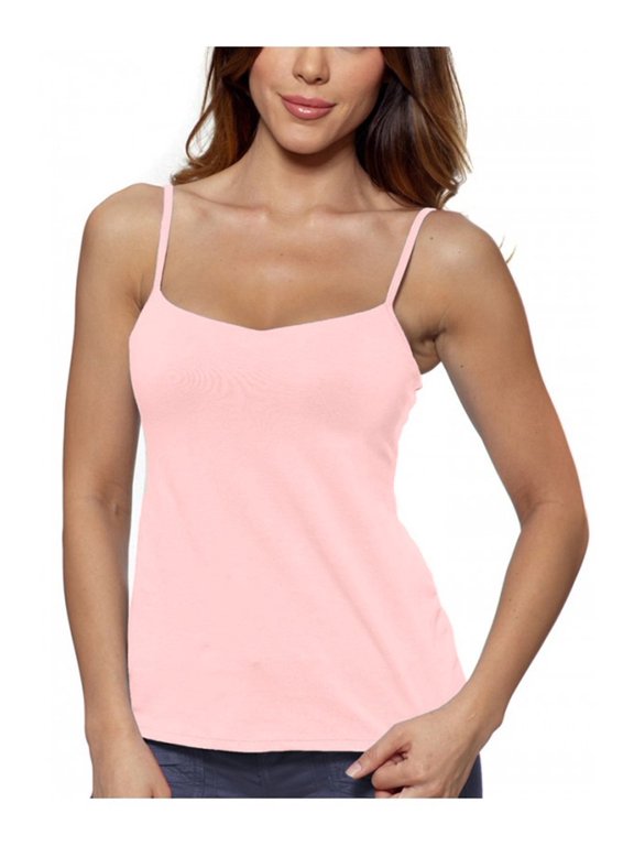 Underwire Bra Classic Camisole (34B, Pink)