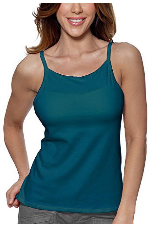 Underwire Bra High Neck Camisole (34B, Teal)