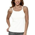 thumbnail image 1 of Alessandra B Underwire Bra High Neck Camisole (36C, White), 1 of 3