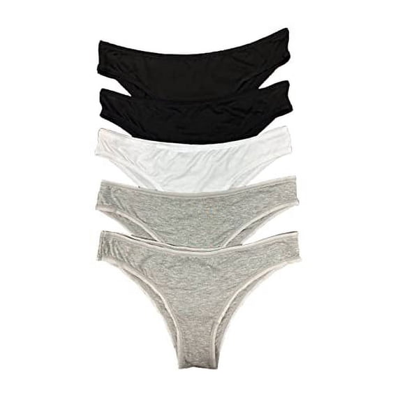 Alessandra B Women's 5-Pack Bamboo Bikini Panties Assorted