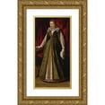 thumbnail image 1 of Alessandro Allori 14x24 Gold Ornate Framed and Double Matted Museum Art Print Titled - Portrait of Dianora Salviati, Marchesa Frescobaldi, 1 of 4