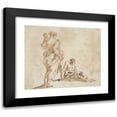 thumbnail image 1 of Alessandro Magnasco 14x12 Black Modern Framed Museum Art Print Titled - A Standing Woman Holding a Child, a Seated Male at Her Feet (First Half 18th Century?), 1 of 5