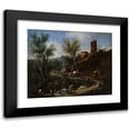 thumbnail image 1 of Alessandro Magnasco 14x12 Black Modern Framed Museum Art Print Titled - Landscape with Gypsies and Washerwomen (1705-1710), 1 of 5