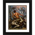 thumbnail image 1 of Alessandro Rosi 15x18 Black Ornate Wood Framed Double Matted Museum Art Print Titled - Cain and Abel, 1 of 5