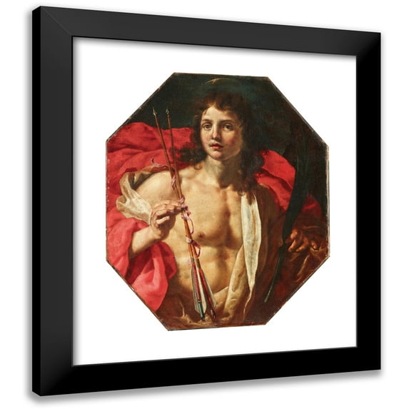Alessandro Rosi 20x23 Black Modern Framed Museum Art Print Titled - Saint Sebastian