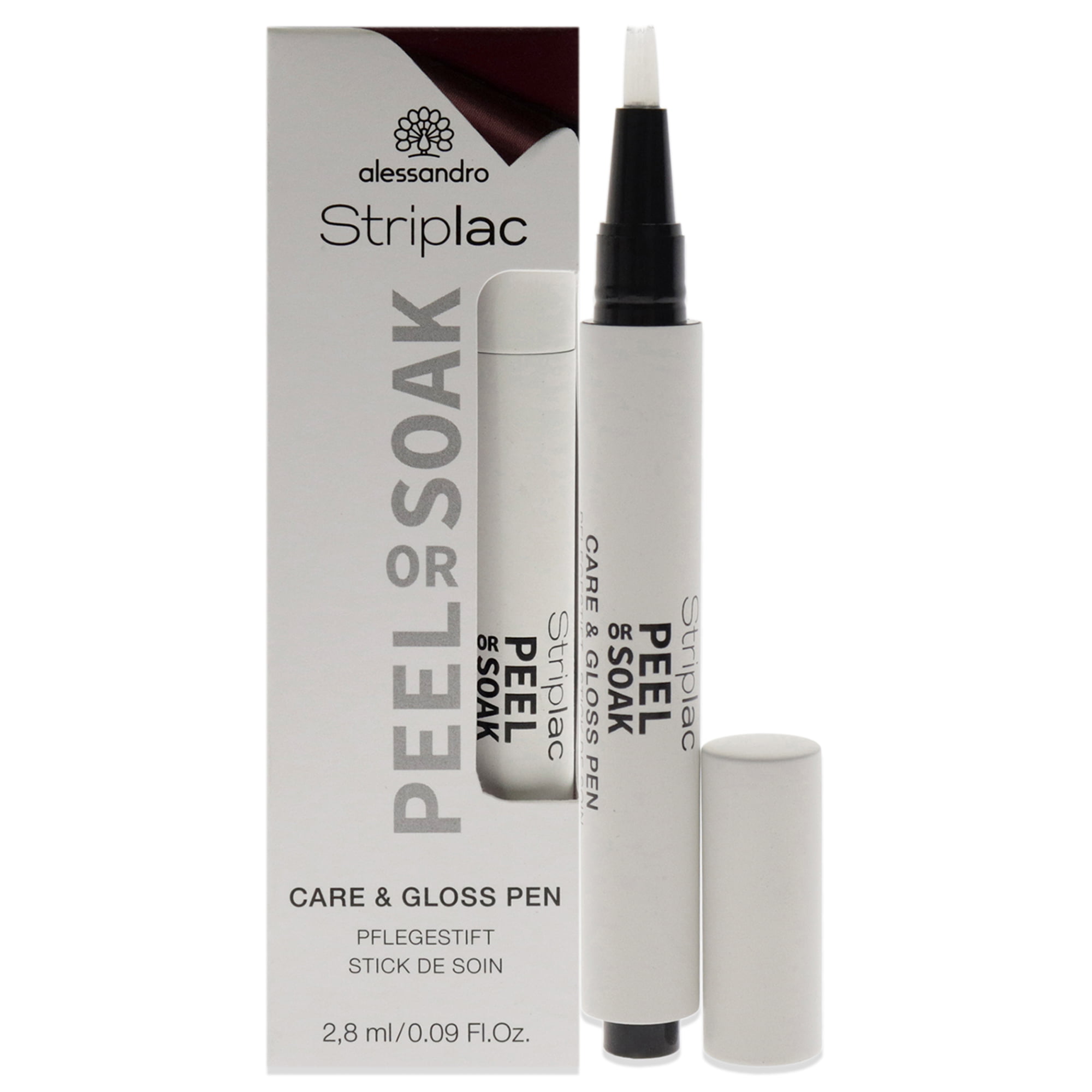 Alessandro Striplac Peel or Soak Care and Gloss Pen, 0.09 oz Treatment