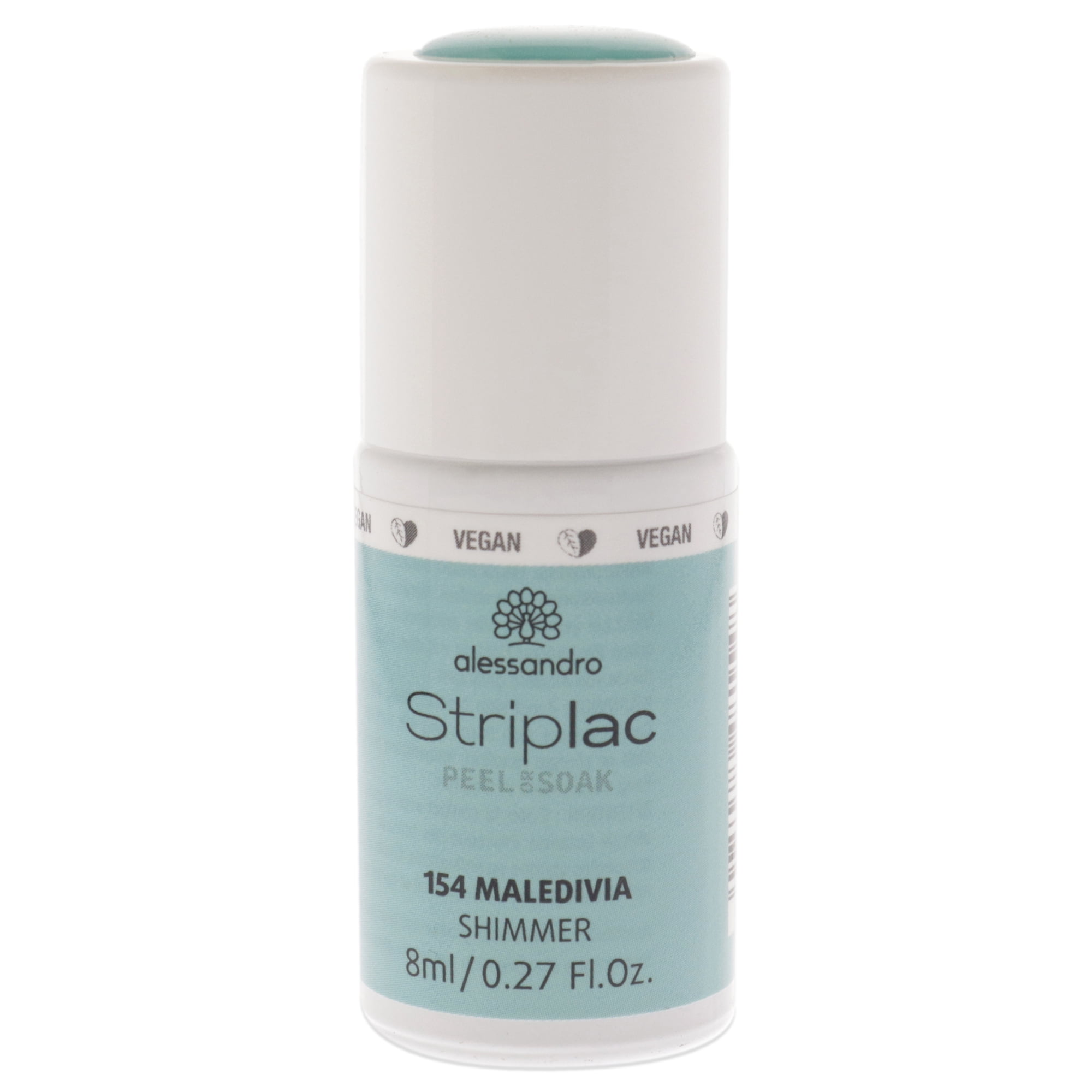 Alessandro Striplac Peel or Soak Shimmer - 154 Maledivia , 0.27 oz Nail Polish
