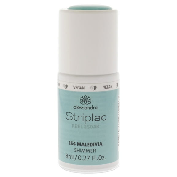 Alessandro Striplac Peel or Soak Shimmer - 154 Maledivia , 0.27 oz Nail Polish