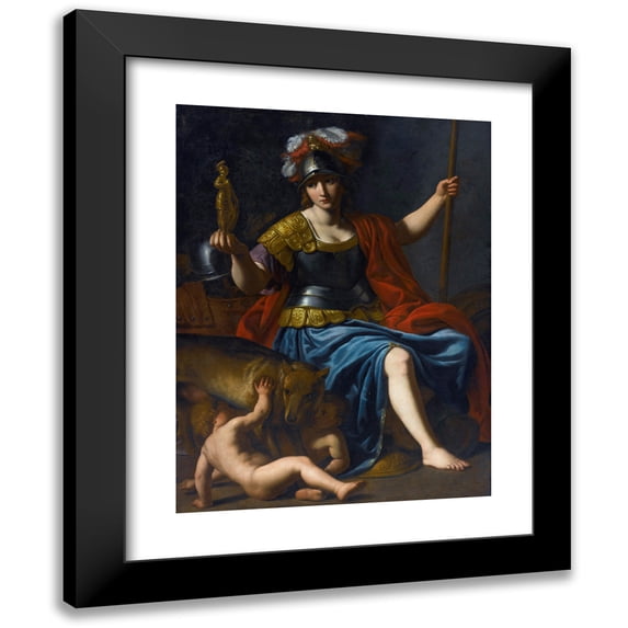 Alessandro Turchi 12x14 Black Modern Framed Museum Art Print Titled - Bellona with Romulus and Remus