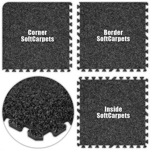 Alessco SCDG1026 SoftCarpets -Dark Grey -10 x 26 Set