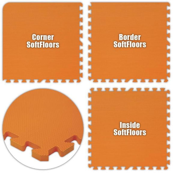 Alessco SFOE0412 SoftFloors -Orange -4  x 12  Set