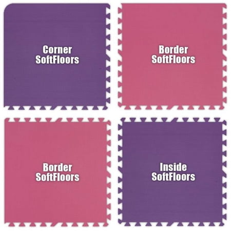 Alessco SoftFloors -Purple & Pink Checkerboard -10 x 10 Set