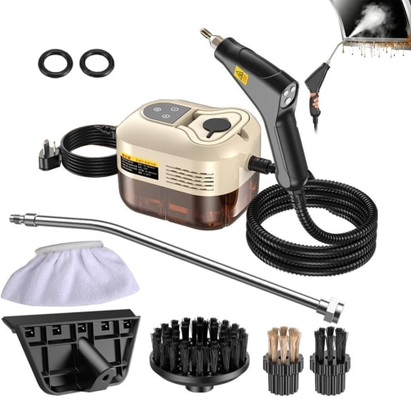 Alessentials Steam Cleaner, 2500w Handheld High-Temperature Portable Pressurized Steam Cleaner, 6 Level Adjustable, 15s Heat-Up Hand Held Steamer for Cleaning