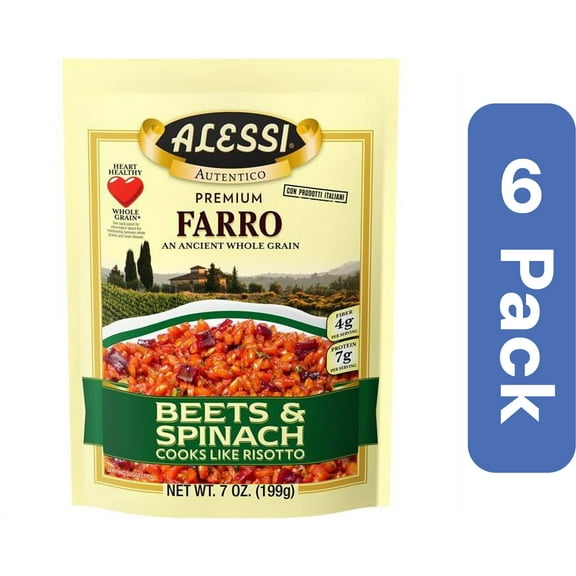Alessi 7 oz Farro with Beets Spinach, Pack of 6