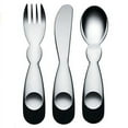 thumbnail image 1 of Alessi "Alessini" 3pc Stainless Steel Children's Cutlery / Flatware Set, 1 of 4