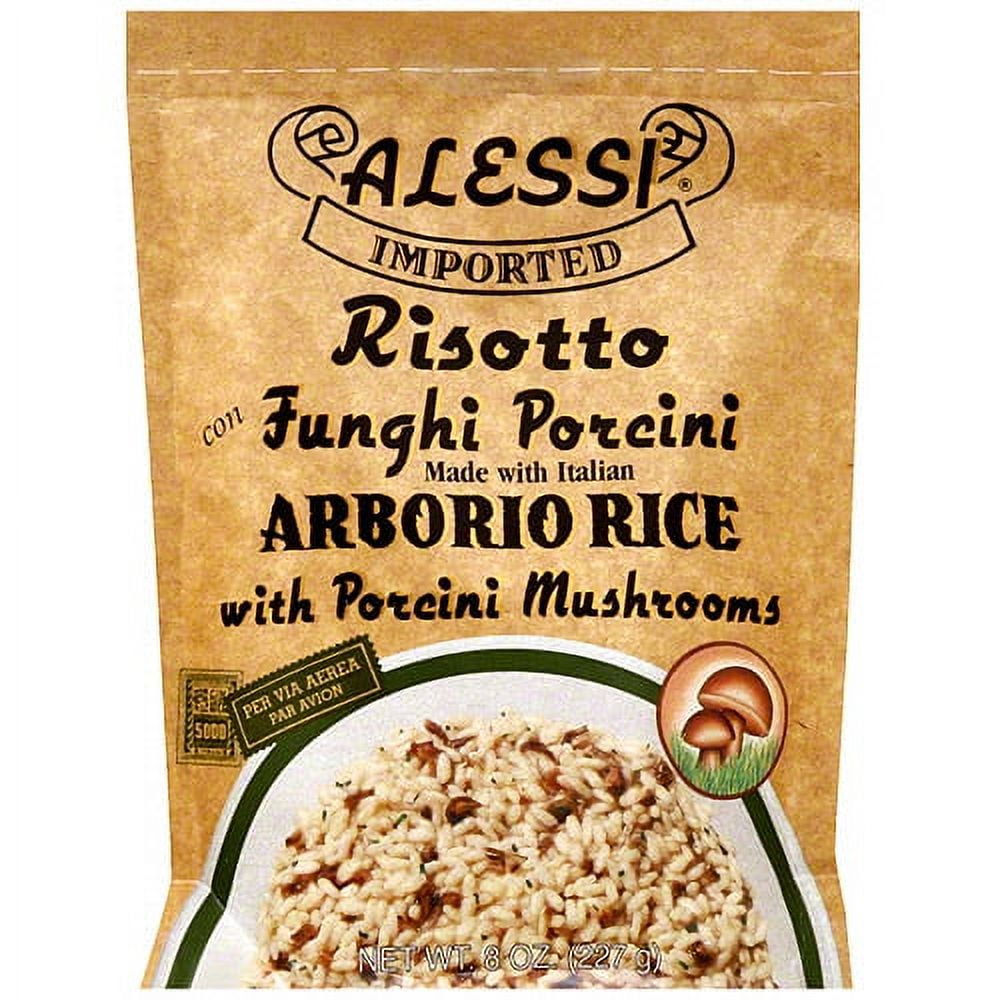 Alessi Arborio Rice With Porcini Mushrooms, 8 oz (Pack of 6)