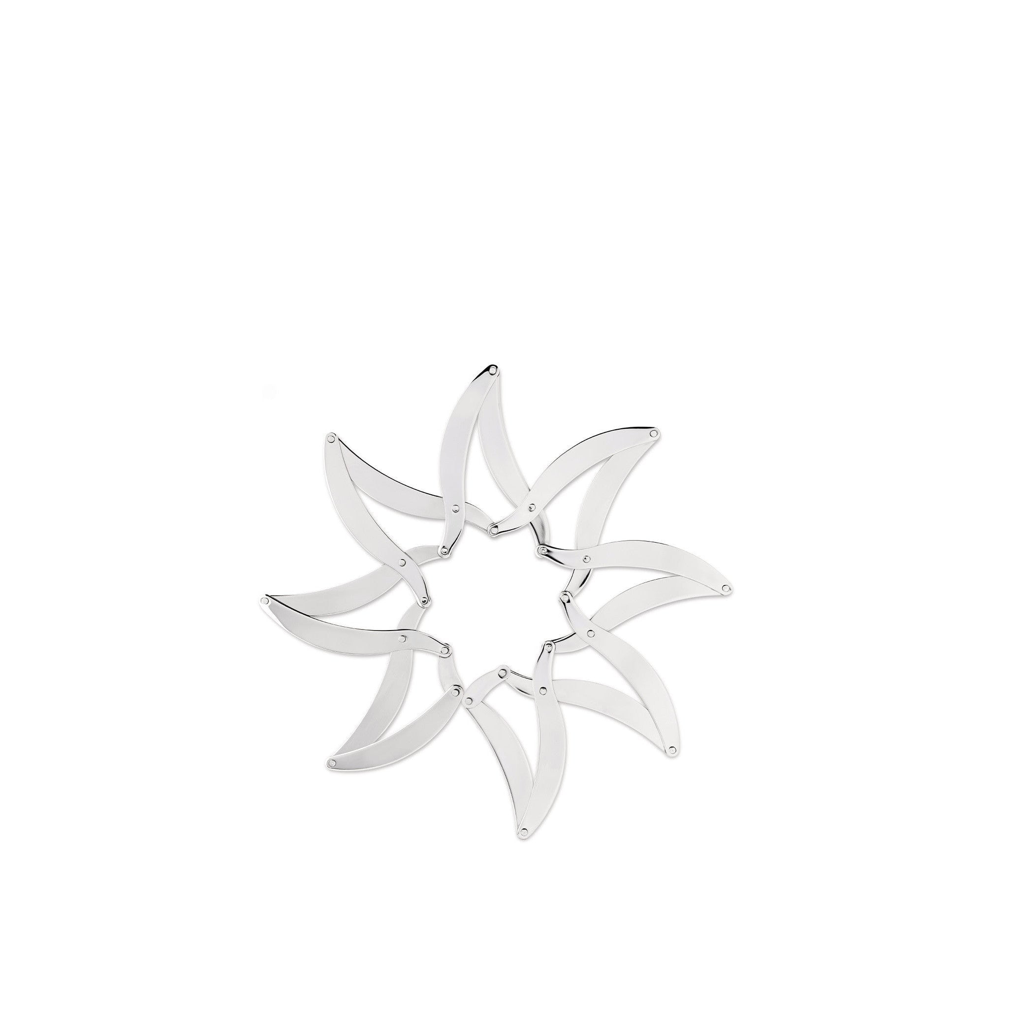 Silver Stainless Steel Expandable Trivet