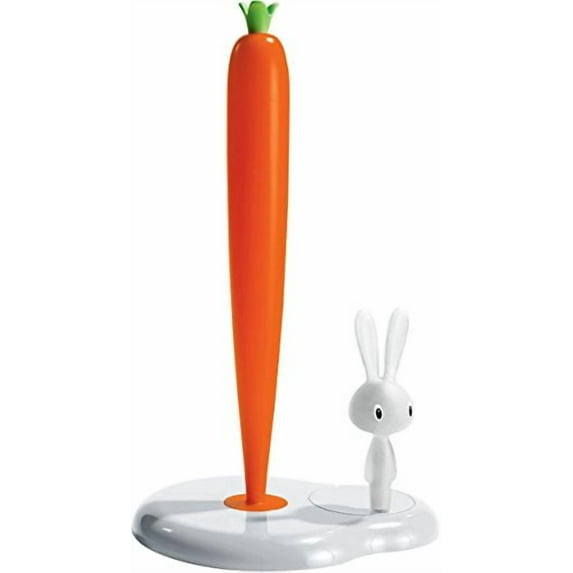 Alessi Bunny & Carrot Kitchen Roll Holder White / Cm 34 || Inch 13½″