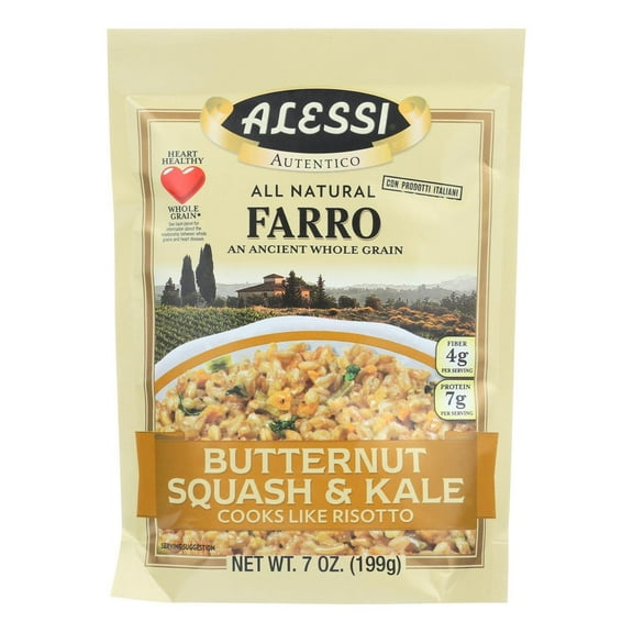 Alessi Butternut Squash and Kale Farro, 7 Ounce - 6 per case.