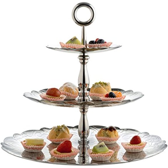 Alessi Dressed Three-Dish Stand Stainless Steel - MW52/3