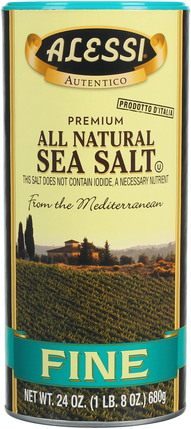 Alessi Premium All Natural Fine Sea Salt 24oz