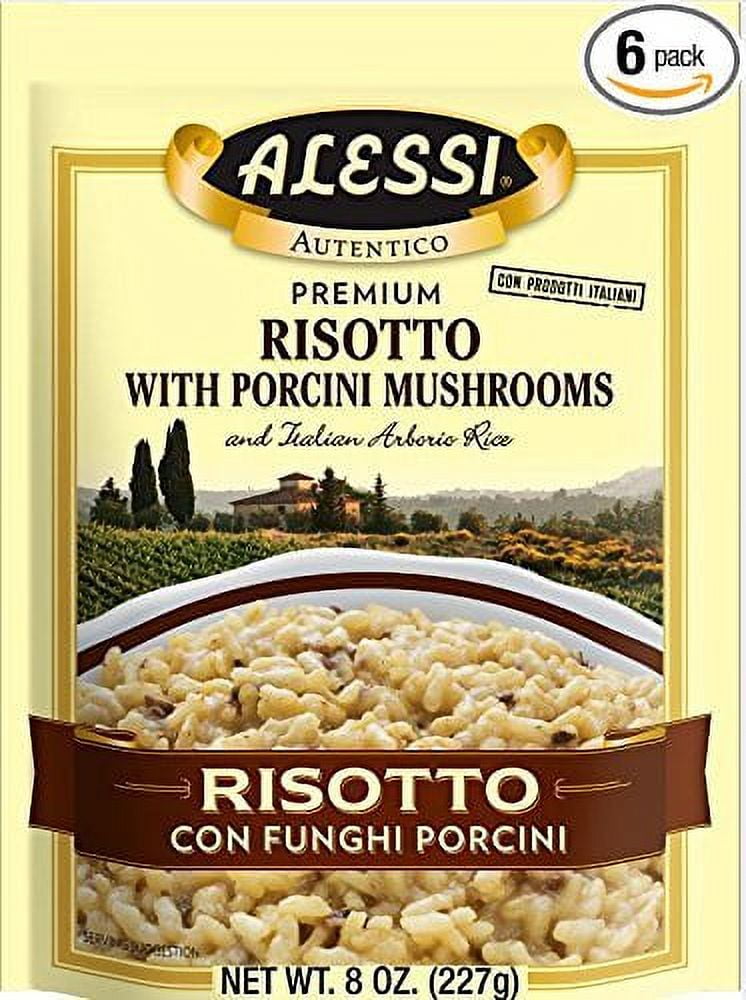 Alessi Funghi Risotto with Porcini Mushrooms, 8-Ounce Packages (Pack of 12)