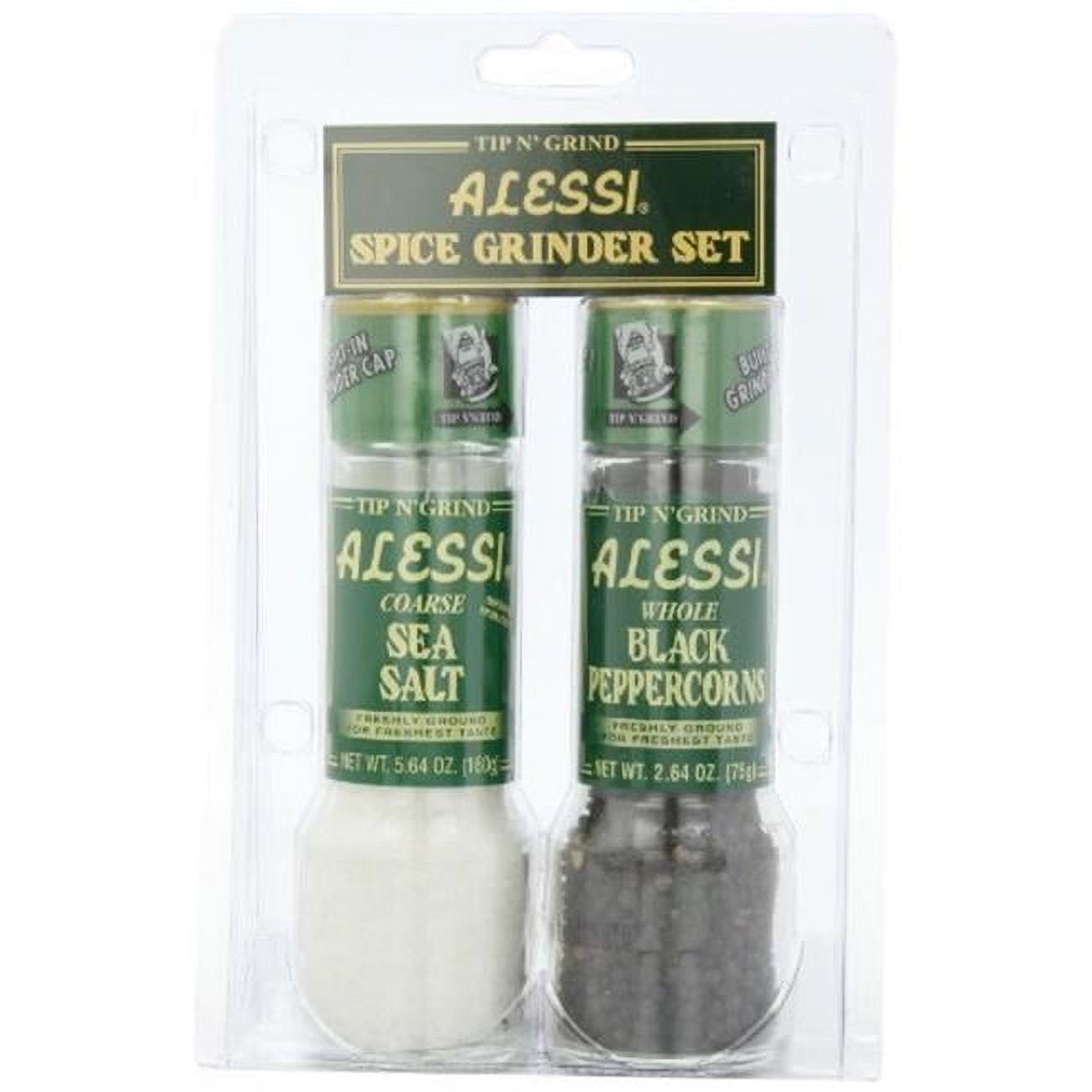 Alessi Grinder Sea Salt Black Prcrn Set 2 Pk (Pack Of 6)