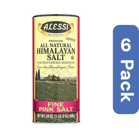 Alessi Himalayan Salt Pnk Fine, 24 Oz (Pack Of 6)