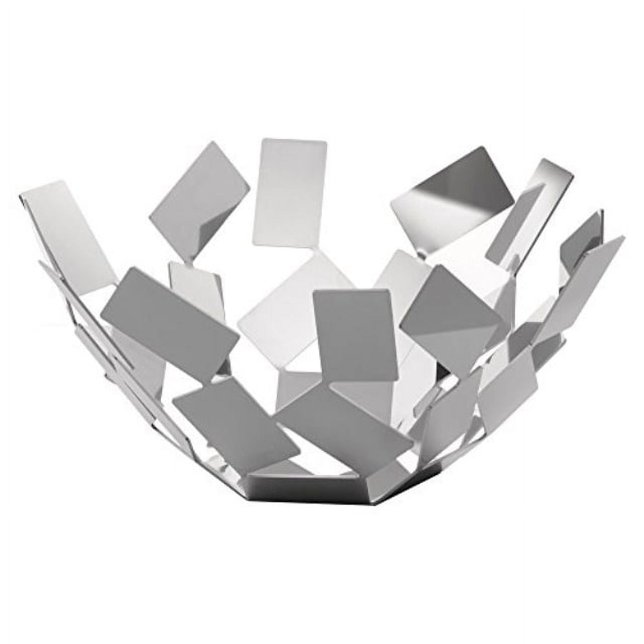 Abstract Stainless Steel Cut-Out Fruit Bowl