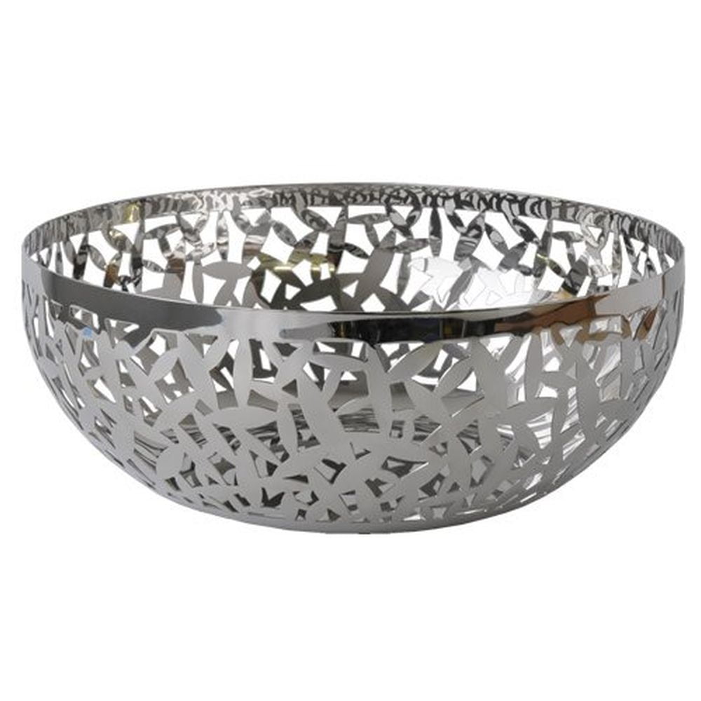Cactus 11.5" Mirror Polished Stainless Steel Fruit Bowl