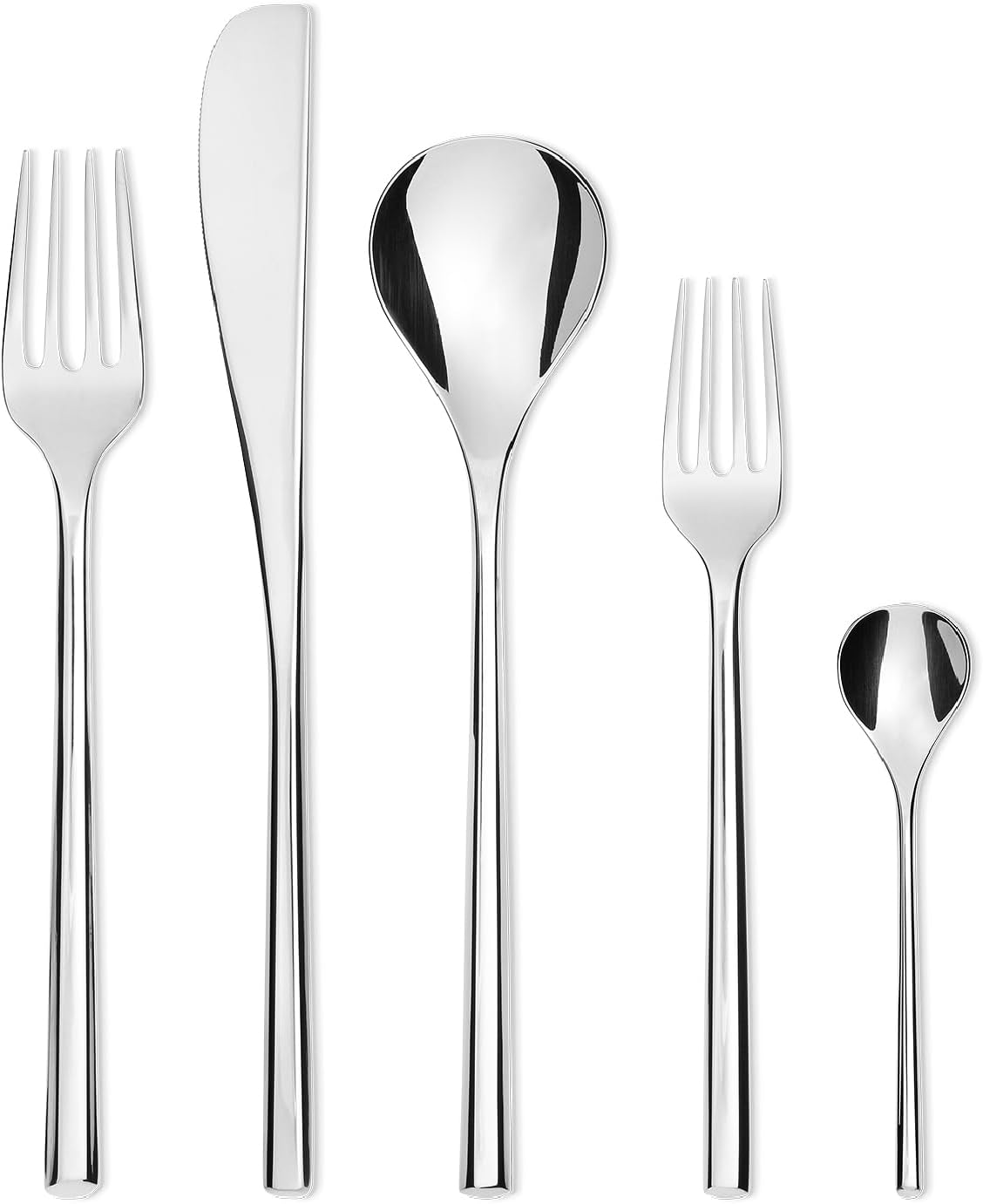 Alessi "MU" Flatware Set Composed Of One Table Spoon, Table Fork, Table