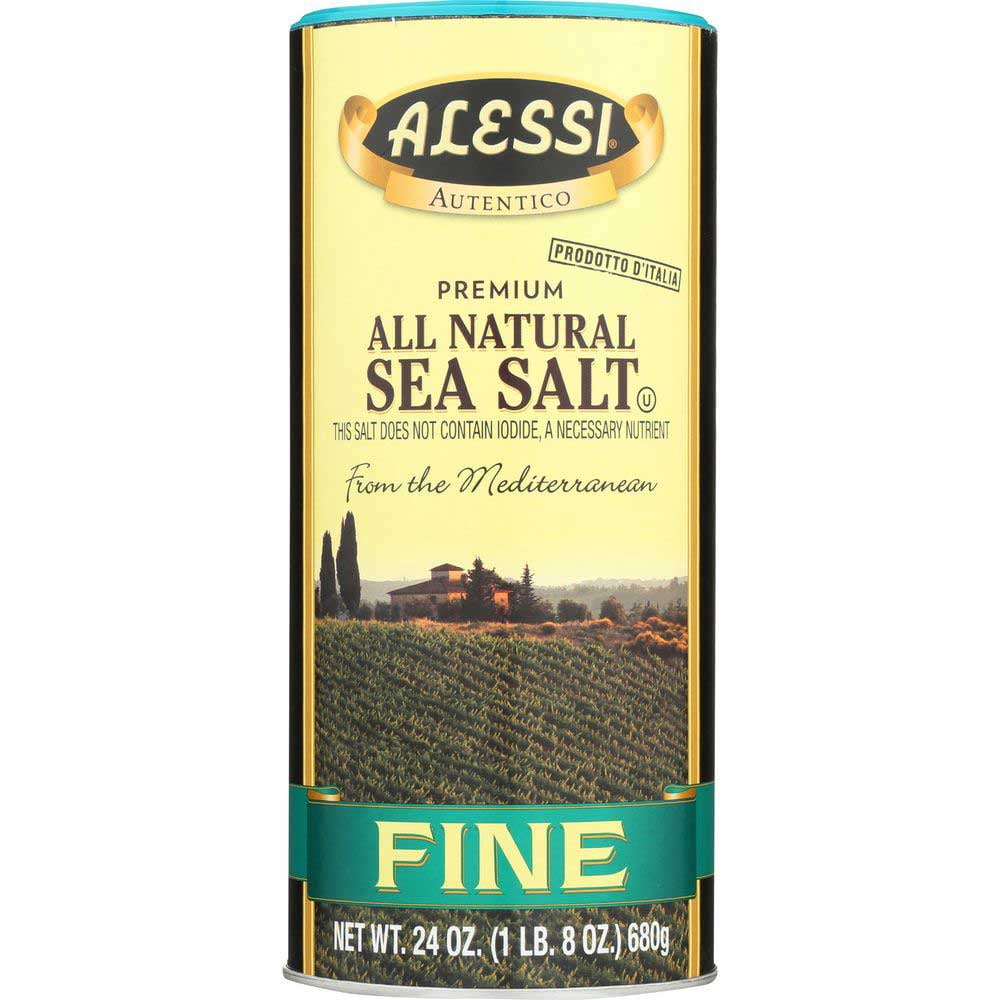 Alessi - Mediterranean Sea Salt - Fine - Case of 6 - 24 oz.