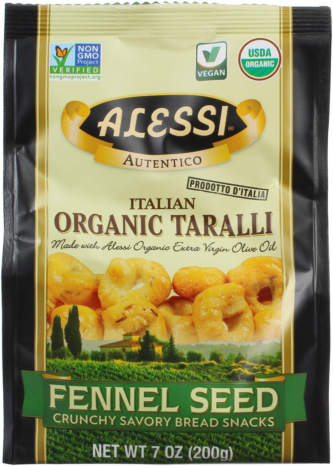 Alessi Organic Fennel Seed Taralli, 8Count