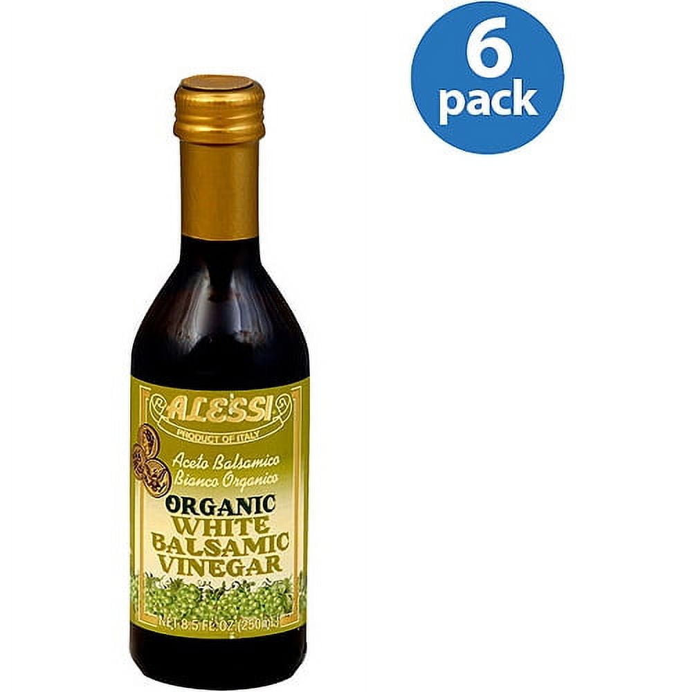 Alessi Organic White Balsamic Vinegar, 8.5 oz, (Pack of 6)
