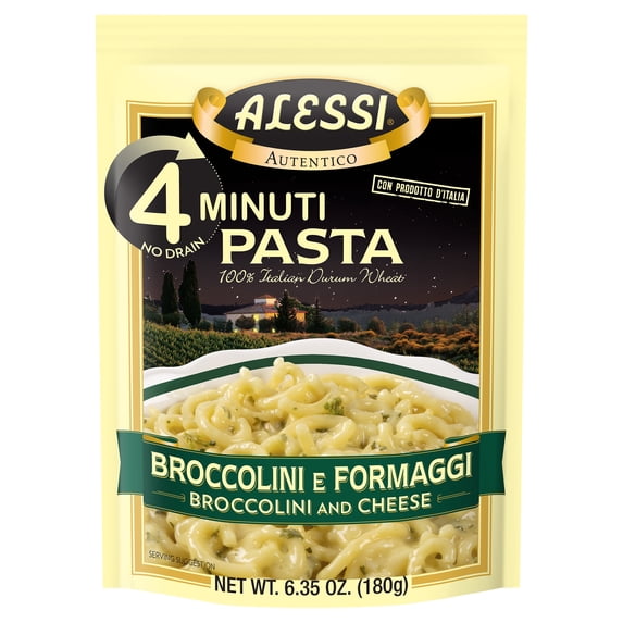 Alessi Pasta Broccoli e Formaggi 6.35 oz Shelf Stable