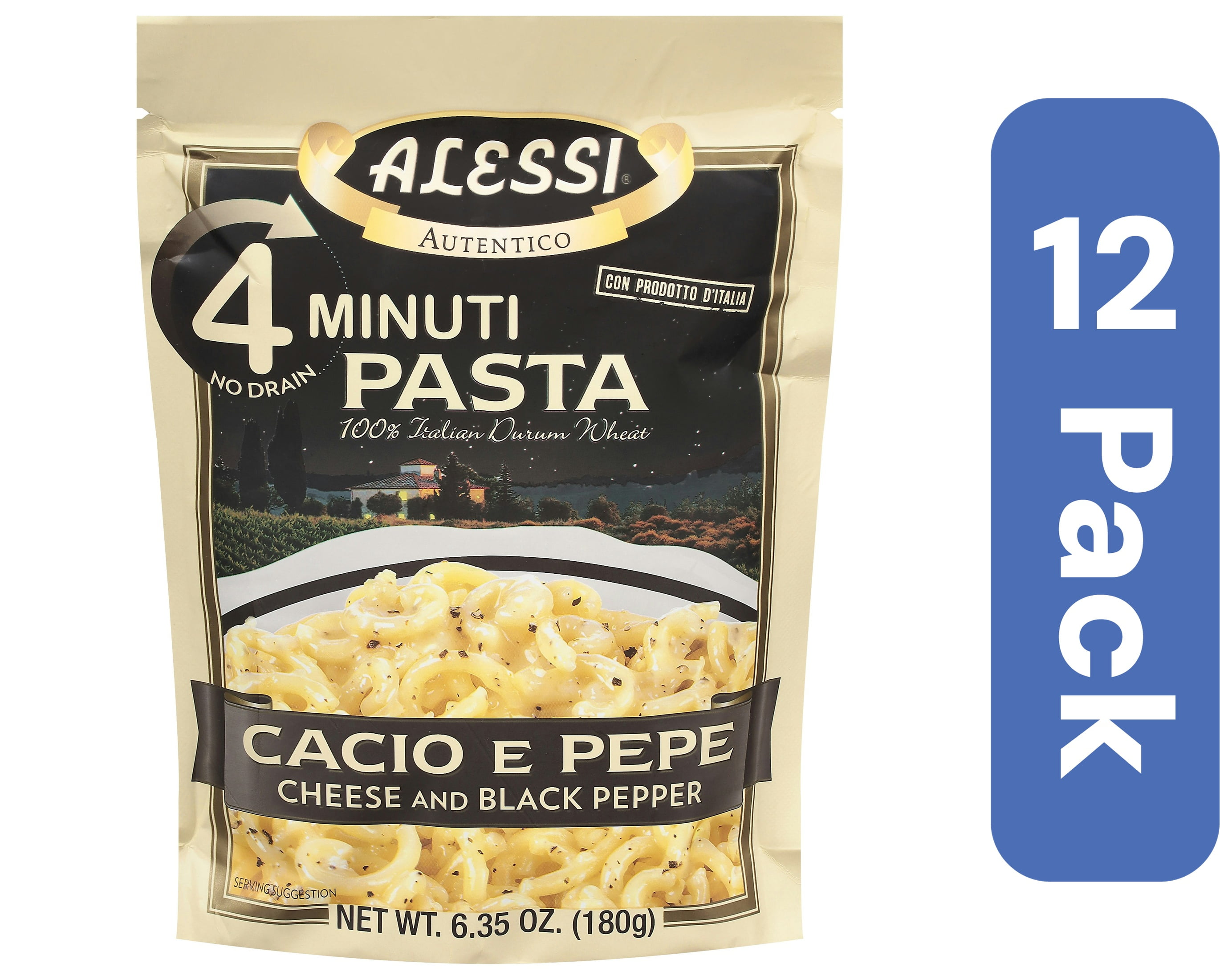 Alessi Pasta Cacio e Pepe 6.35 oz (Pack Of 12) - Walmart.com
