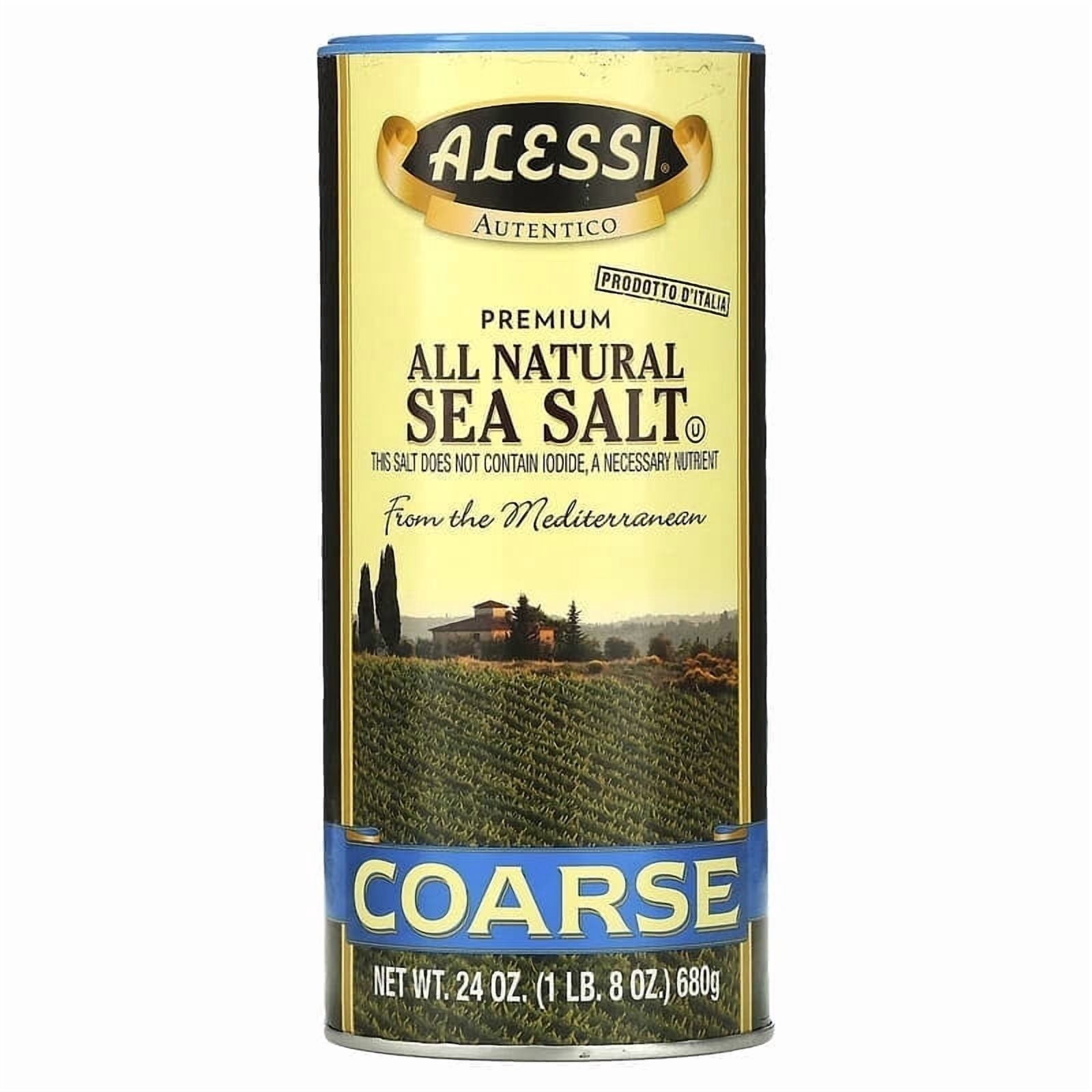 Alessi, Premium All Natural Sea Salt, Coarse, 24 oz Pack of 4