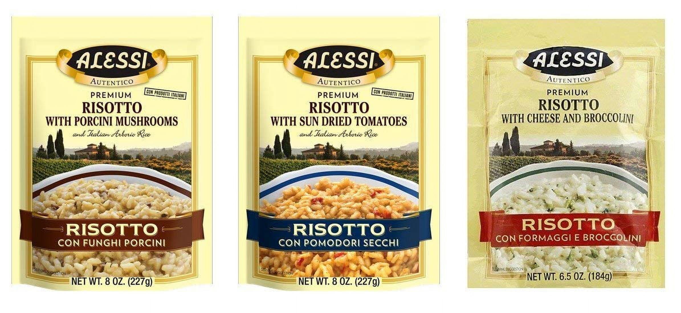 Alessi Premium Risotto 3 Flavor Variety Bundle, Sun Dried Tomatoes