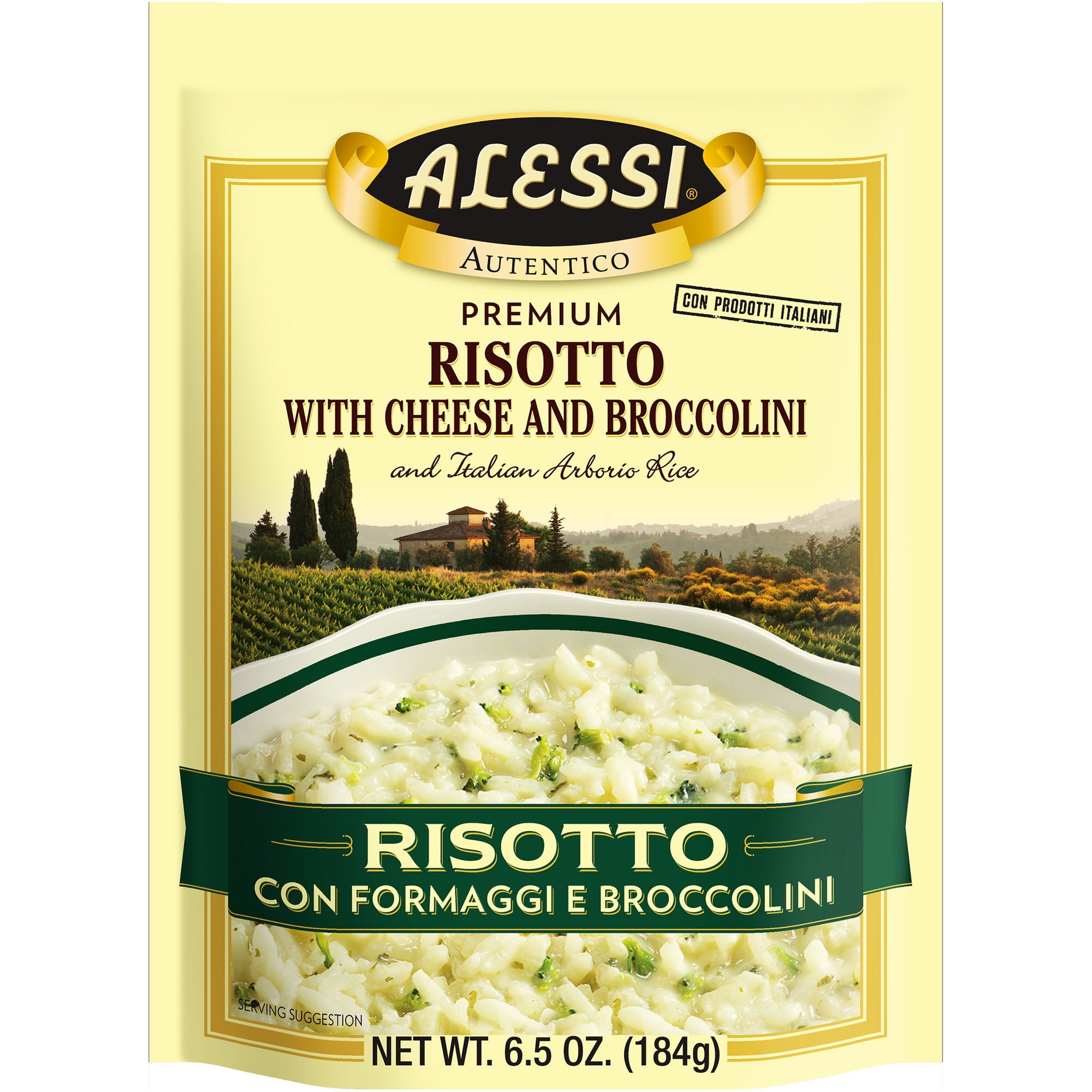 Alessi Risotto with Cheese and Broccolini Rice, 8 oz, Allergens Not Contained